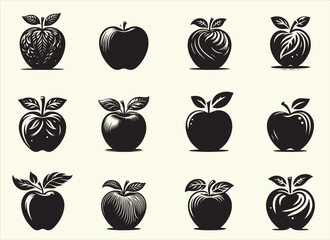 Apple Silhouette Vector Illustration