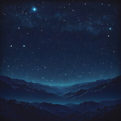 Starry night sky background with deep blue hues