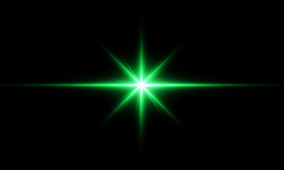 Green lens flare light