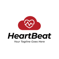 Heart beat logo vector, ECG Logo vector illustration.