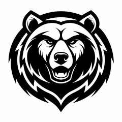Bear head icon vector