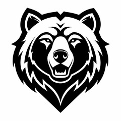 Bear head icon vector