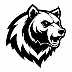 Bear head icon vector