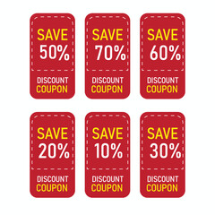 Set of Christmas coupon promotion. Happy Chinese new year coupons set. coupon set coupons discount coupon gift voucher coupon book. Vector discount