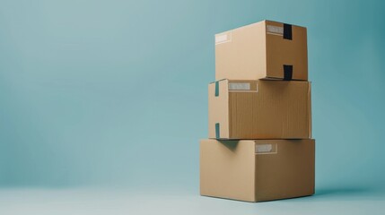 The stack of cardboard boxes