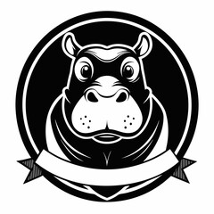 hippopotamus head icon 
