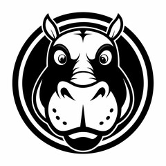 hippopotamus head icon 