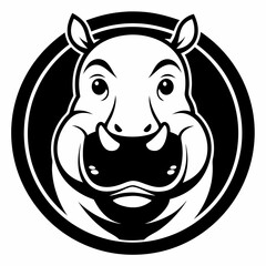 hippopotamus head icon 