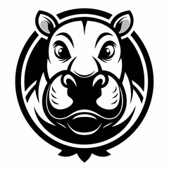 hippopotamus head icon 
