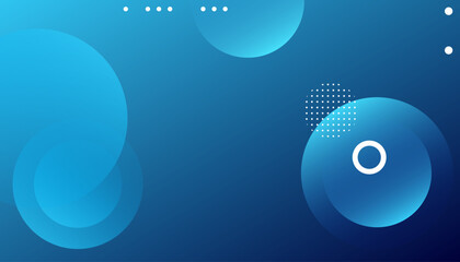 Abstract blue background with circles. Modern concept for graphic design, background, poster, Vector illustration
