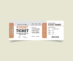 Event Ticket Template Design