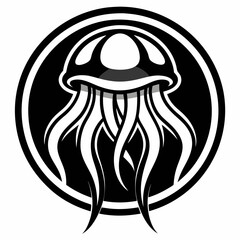 Jellyfish icon vector