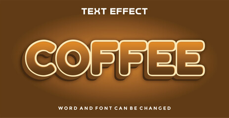 Coffee editable text effect