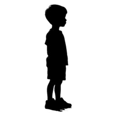 child silhouette, kids silhouette.