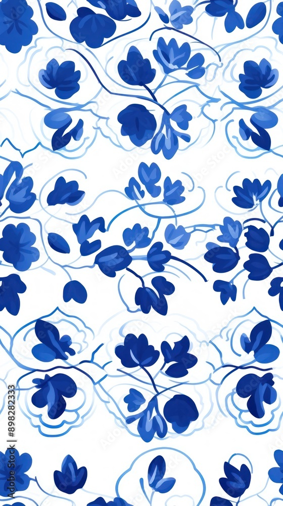 Sticker tile pattern of chinese wallpaper art backgrounds porcelain.