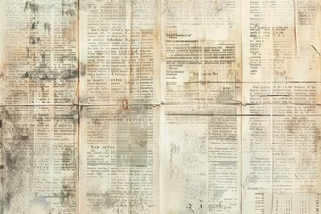 Obraz premium Polaroid film stripsephemera border newspaper text page.