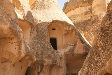 Rock landscape at cave town, Cappadocia Turkey