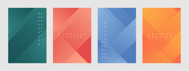 Abstract geometric cover or poster template. vector A4 design