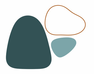 Boho home decor elements in modern abstract boho style stock illustration