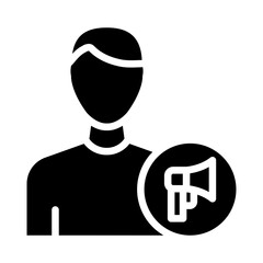 Influencer Vector Glyph Icon Design