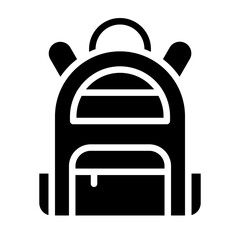 Bagpack Vector Glyph Icon Design