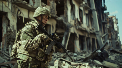 男, 男性, 兵士, 戦争, 戦地, 戦い, 軍隊, 対立, 佇む男性, Man, male, soldier, war, battlefield, battle, army, confrontation, standing man