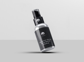 Aluminum Spray Pump Bottle Mockup 