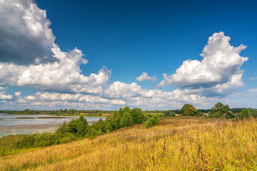 Landscape in a countryside at summer day