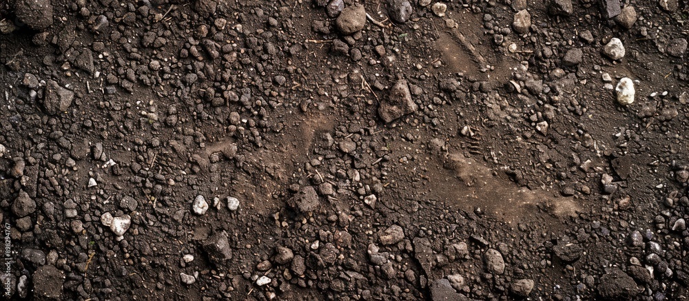 Poster Aerial view of soil texture or background providing a copy space image