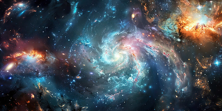 Cosmic Connection: A group of physicists studying the patterns of distant galaxies, seeking to unravel the mysteries of the universe.
