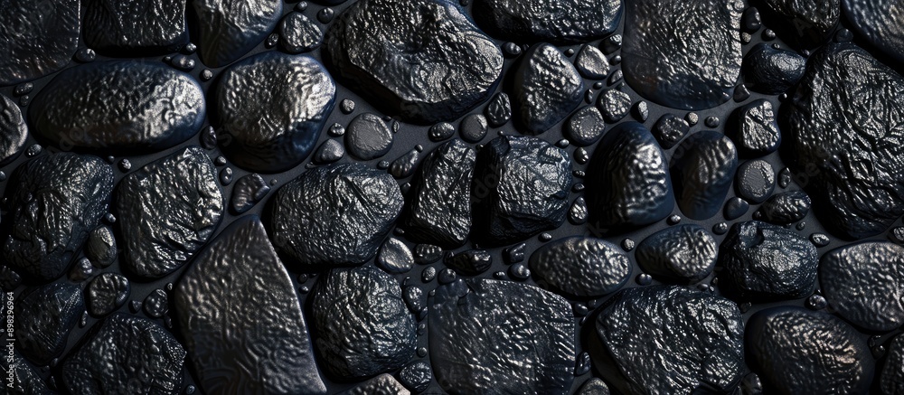 Fototapete Abstract black background with stone elements perfect for adding text or graphics with copy space image