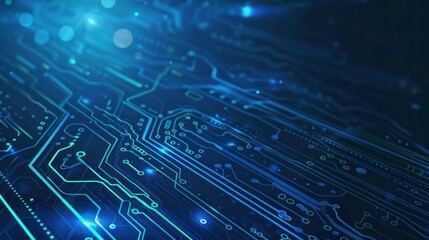 Modern technology blue circuit board background vector illustration