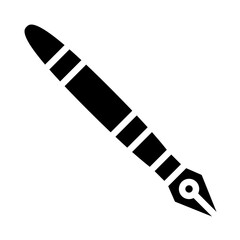 Ink Pen Vector Glyph Icon Design