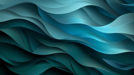 Fototapeta premium Abstract background forming flowing blue green waves