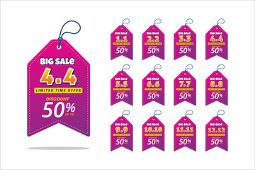 Big sale banner template, flash sale and promotion for web or social media, special offer banner