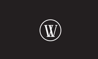 W, WW, Abstract Letters Logo Monogram	