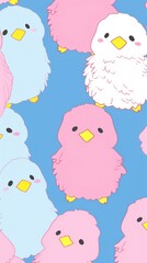 Fototapeta premium Cute bird wallpaper nature backgrounds creativity.