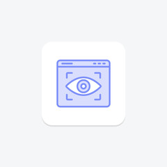 Browser Focus duotone line icon , vector, pixel perfect, illustrator file