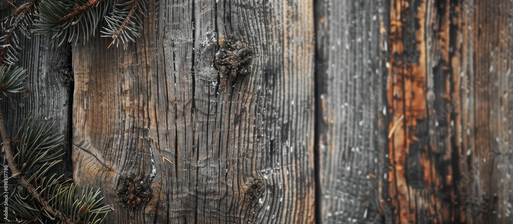 Leinwandbilder Close up macro shot featuring a vintage Christmas tree structure background perfect for designing with room for text or images a natural wood pattern. Creative banner. Copyspace image