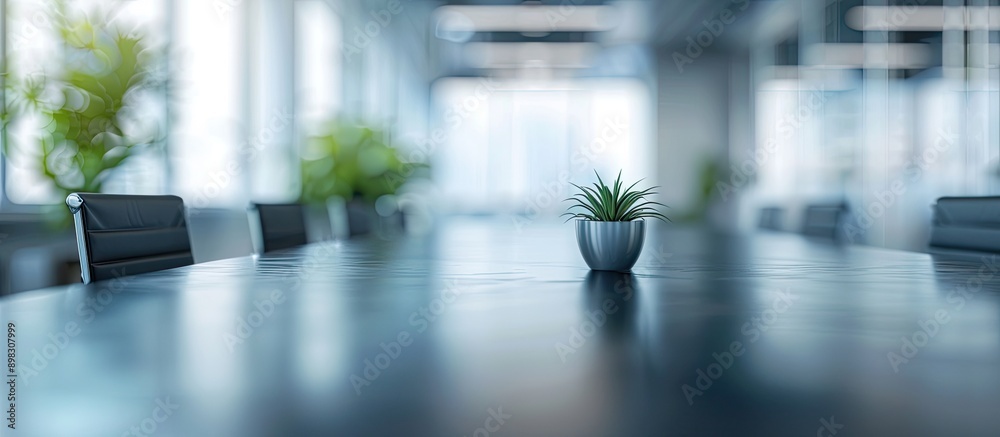 Aufkleber blurry office background with a table top copy space image