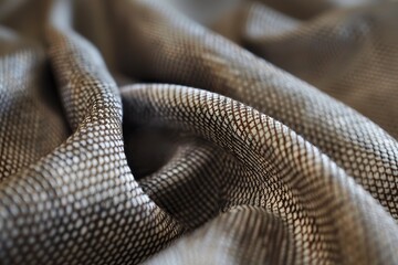 Fototapeta premium Beige Snake Print Fabric Elegance