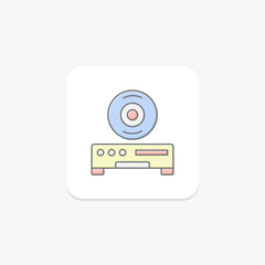 Cd lineal color icon , vector, pixel perfect, illustrator file
