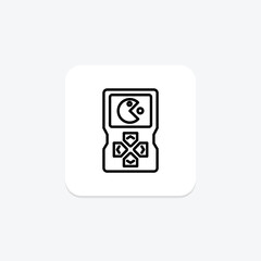 Game console line icon , vector, pixel perfect, illustrator file