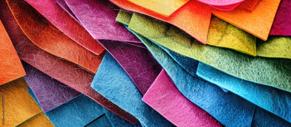 Fototapete image capturing the colorful felt textures arranged together in a visually appealing composition wit