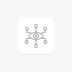 Bionic Eye thinline icon , vector, pixel perfect, illustrator file