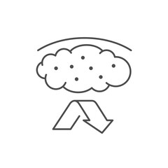 Greenhouse gas effect line icon