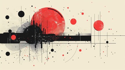 Unique trademark, stylized symbol, flat design illustration