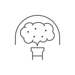 Greenhouse effect line outline icon