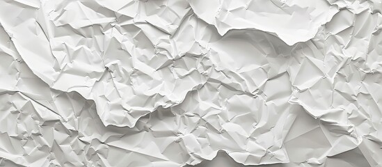 Obraz premium Crumpled white paper providing copy space image