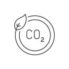 Carbon dioxide eco line icon